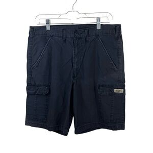Wrangler Men’s Shorts Size 34 Navy Blue Casual Cargo Shorts 100% Cotton